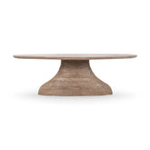 Amra Solid Wood Oval Dining Table - Sandstone Greige