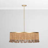 Andren Wood Beaded Round Pendant