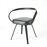 ALL LEATHER CHAIR-BLACK - Hedi's Furniture