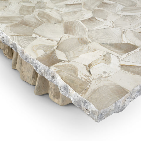 CAMILLA FOSSILIZED CLAM DINING TABLE, RECTANGULAR - Hedi's Furniture