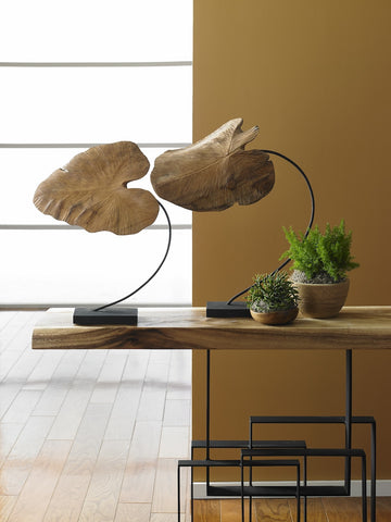 Carved Leaf Sculpture LG - Hedi's Furniture