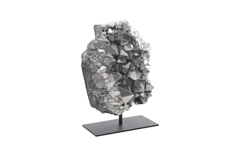 Cast Crystal on Stand Liquid Silver, LG - Hedi's Furniture