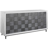 Checkerboard 4 door cabinet - Hedi's Furniture