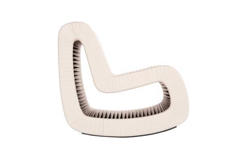 Seat Belt Rocking Chair, Beige - Hedi's Furniture