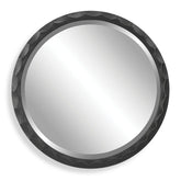 Scalloped Edge Round Mirror