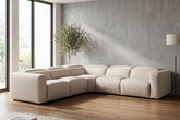 Full view of Radley Power Recliner sectional in contemporary living space showing zero-clearance design and supportive structure.