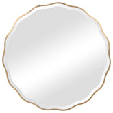 ANETA ROUND MIRROR, GOLD - Hedi's Furniture