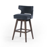 TASK SWIVEL STOOL-MODERN VELVET-BAR - Hedi's Furniture