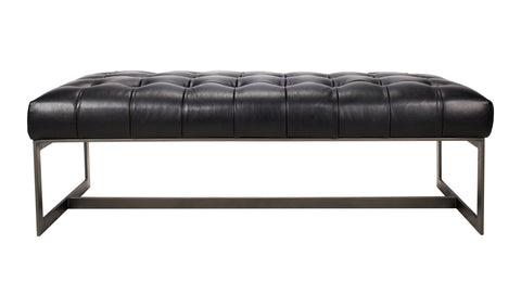 Wyatt Leather Bench - Hedi's Furniture