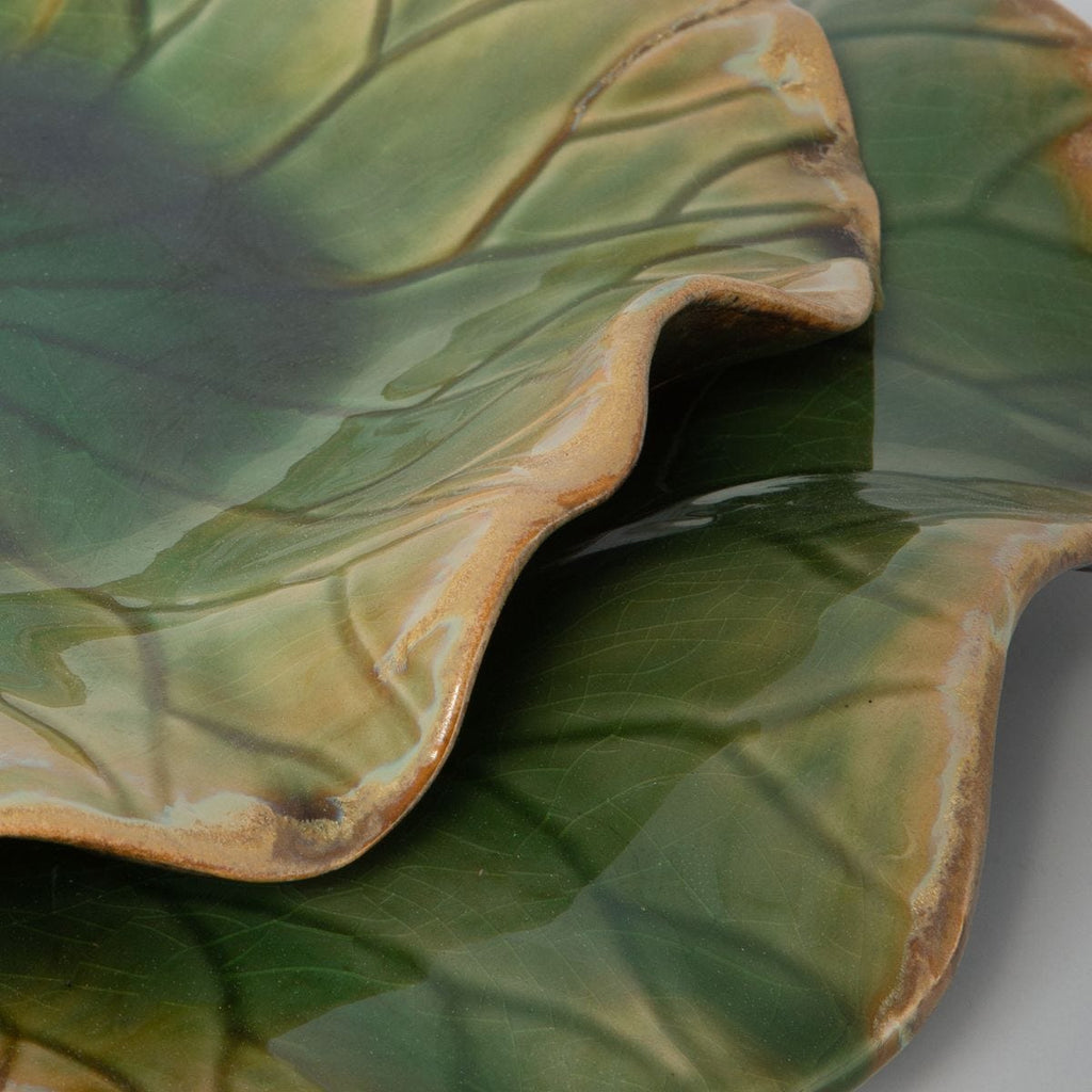 Abella Ceramic Indoor-Outdoor Wall Decor, Green, S/3