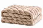 Luxe Double-Layer Faux Fur Throw Blanket – 50" x 60": Pink
