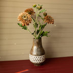 Gigi Whitewashed Wood Bead Dried Florals Vase
