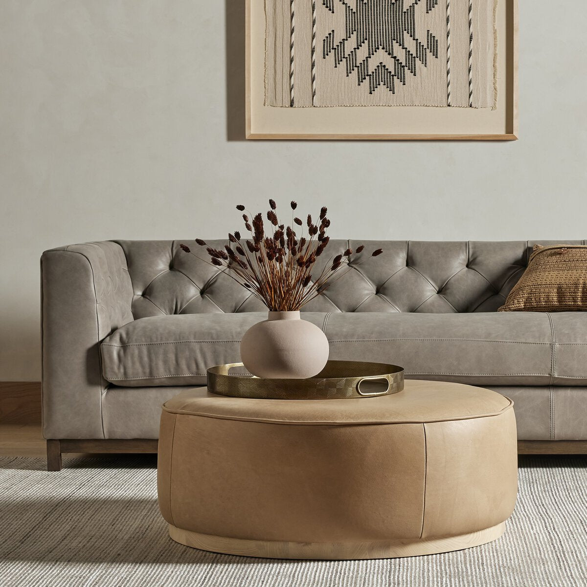 Sinclair Large Round Ottoman.