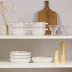 Kook Ceramic Soup Bowls-S/4 with Handles, 26.5 oz,