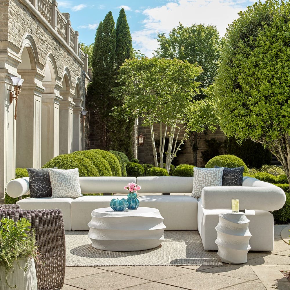 Bolster Back Outdoor Sofa, Armless