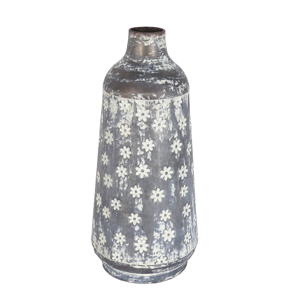 Cimarron Rustic Floral Metal Dried Florals Vase