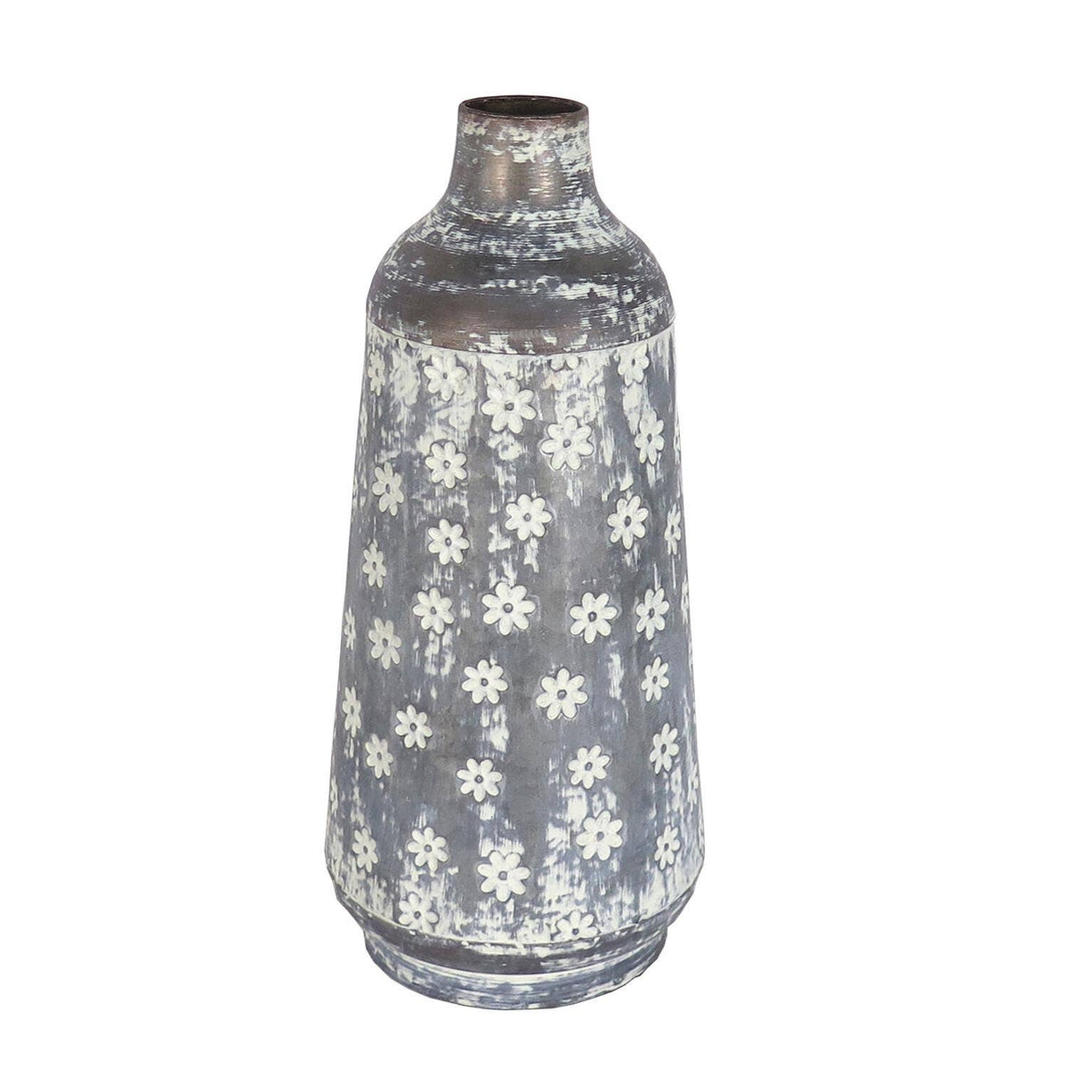 Cimarron Rustic Floral Metal Dried Florals Vase
