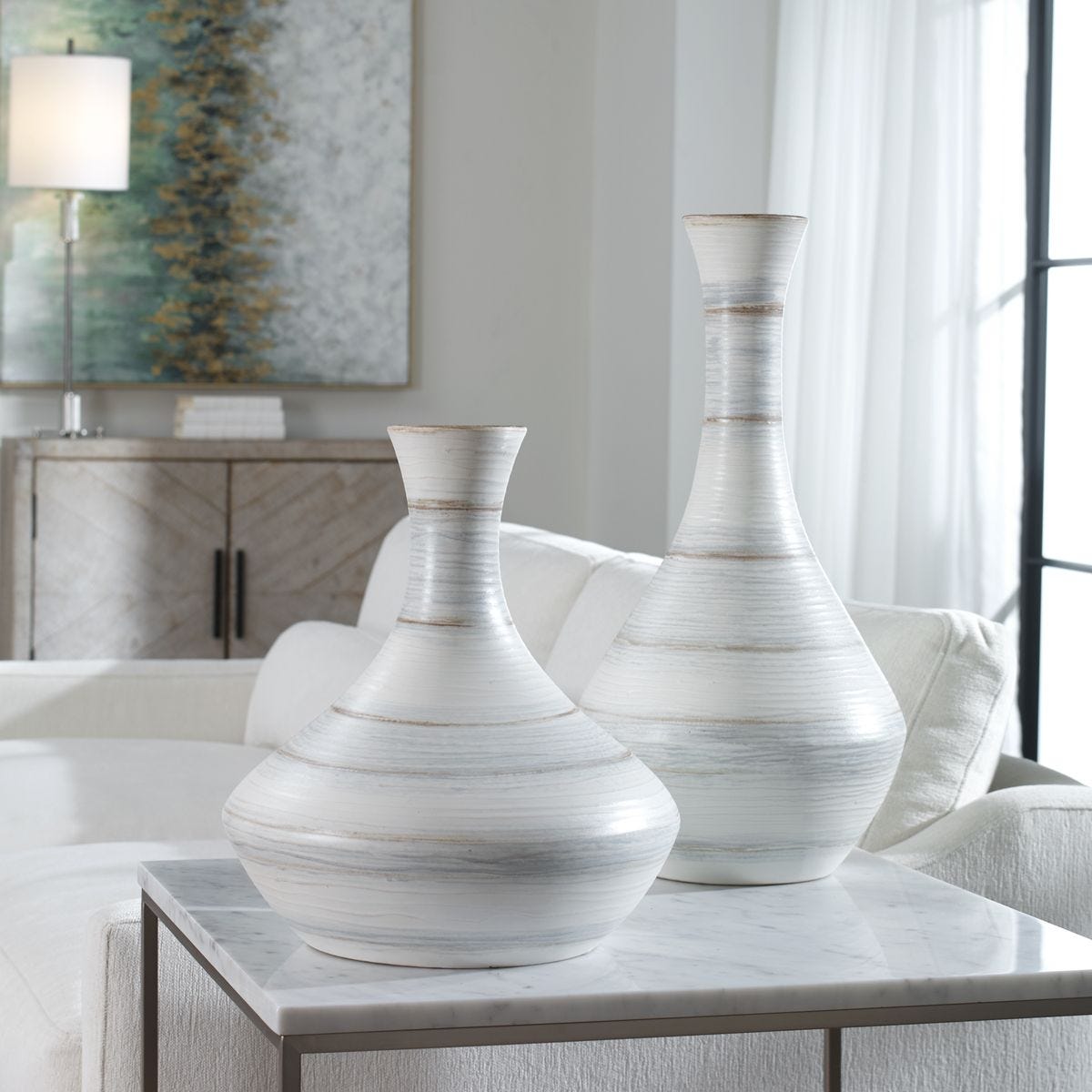 Potter Indoor-Outdoor Vases, S/2