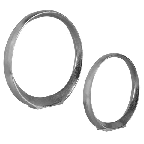 Orbits Ring Sculptures, Nickel, S/2