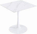 Bristol Sintered Stone Dining Table - Square Modern: Black / Black