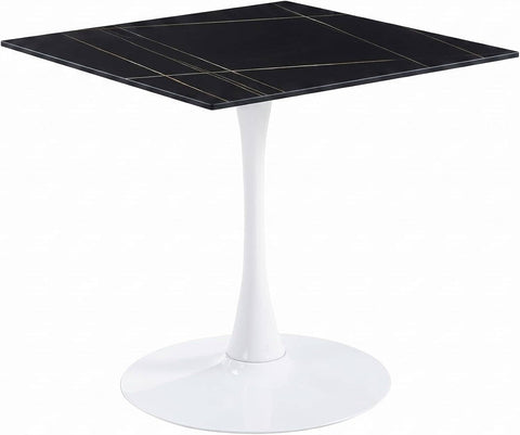 Bristol Sintered Stone Dining Table - Square Modern: Black / Black