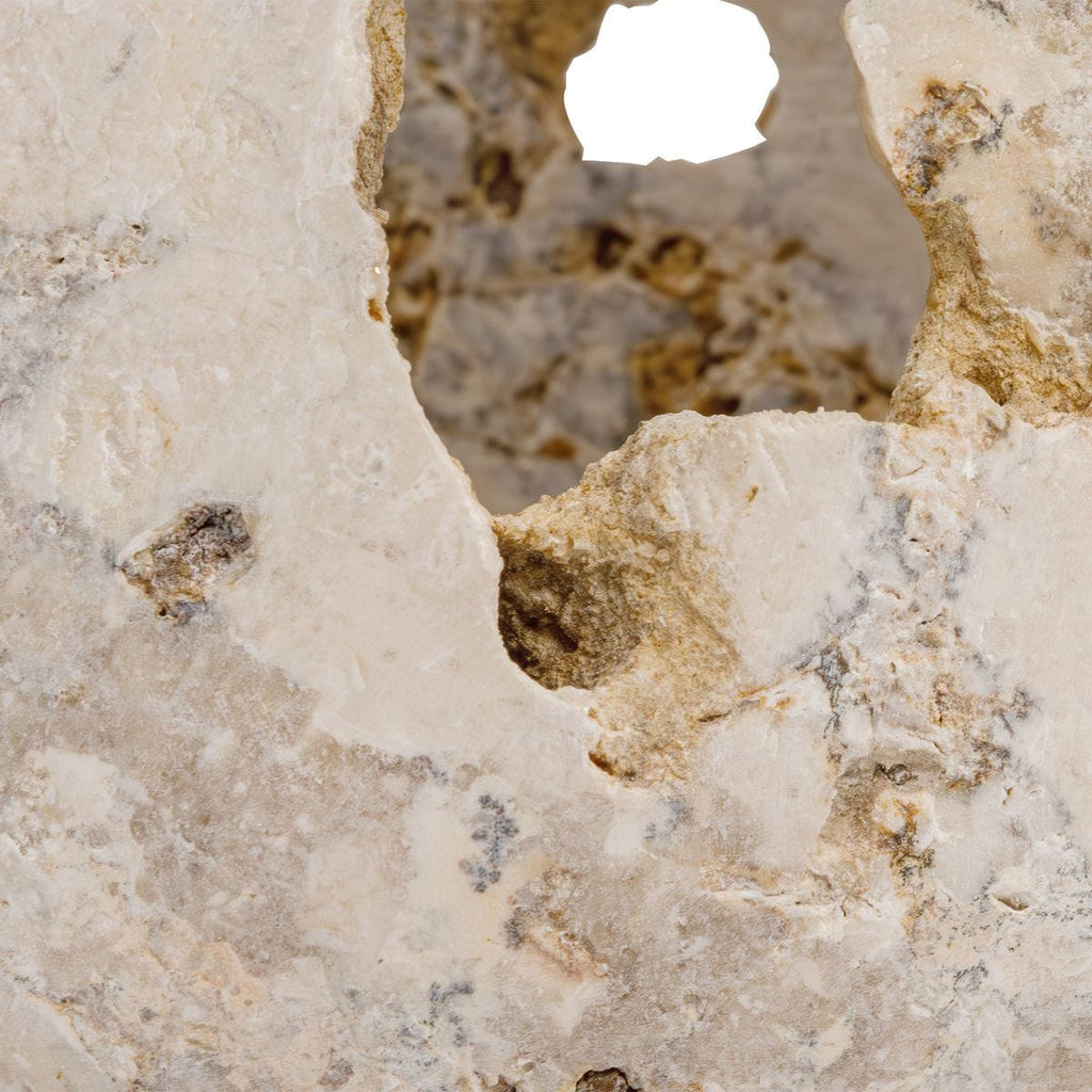 Quarried Stone Indoor-Outdoor Candleholders, S/2