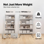 48"W 5-Tier Heavy Duty Storage Rack for Industrial, 1Pack: White