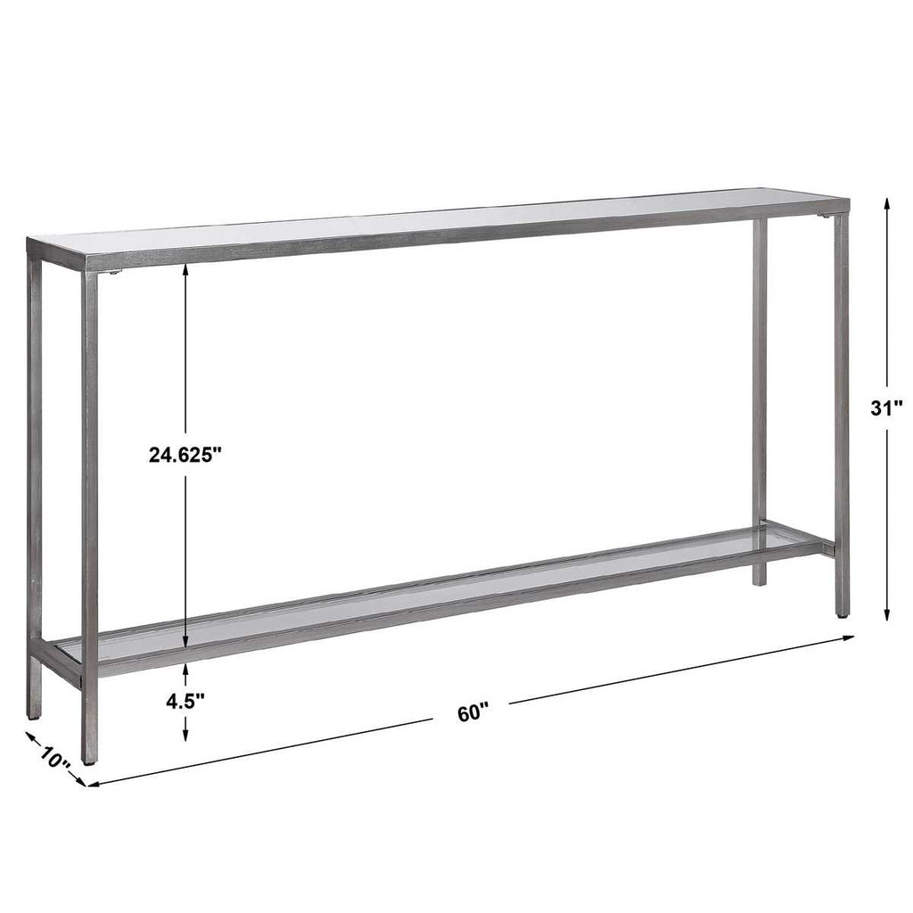 Hayley Console Table, Silver