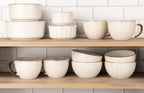Kook Ceramic Cereal Bowls, 22 oz, Set of 4, Narbonne Collect