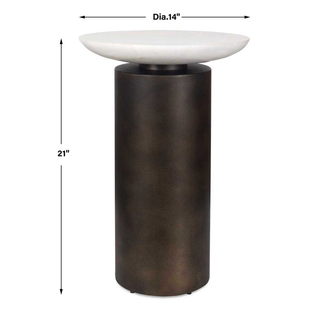 Olso Indoor-Outdoor Accent Table, Bronze, 2 Cartons