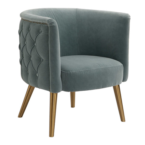 Haider Accent Chair, Slate Blue - Hedi's Furniture