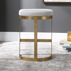 IVANNA COUNTER STOOL, GOLD - Hedi's Furniture