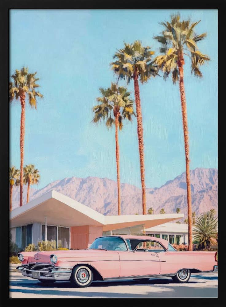 "California Vintage Car" Wall Art by Melloi Art Prints: Wrapped Canvas / 48"H x 36 "W