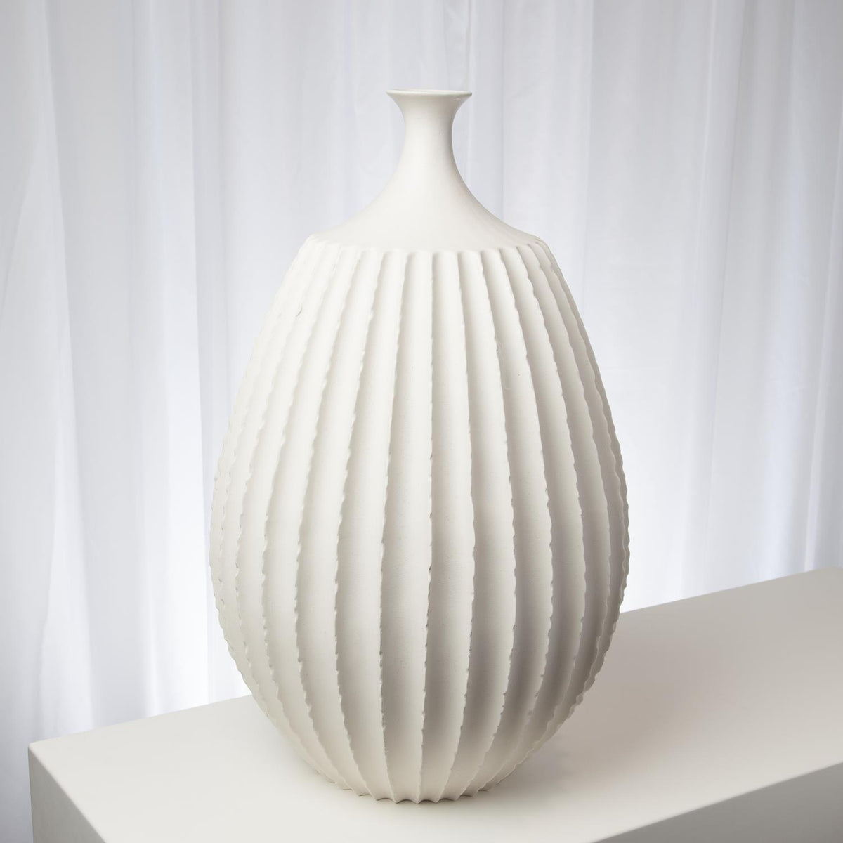 SAWTOOTH VASE COLLECTION-RUSTIC WHITE - Hedi's Furniture