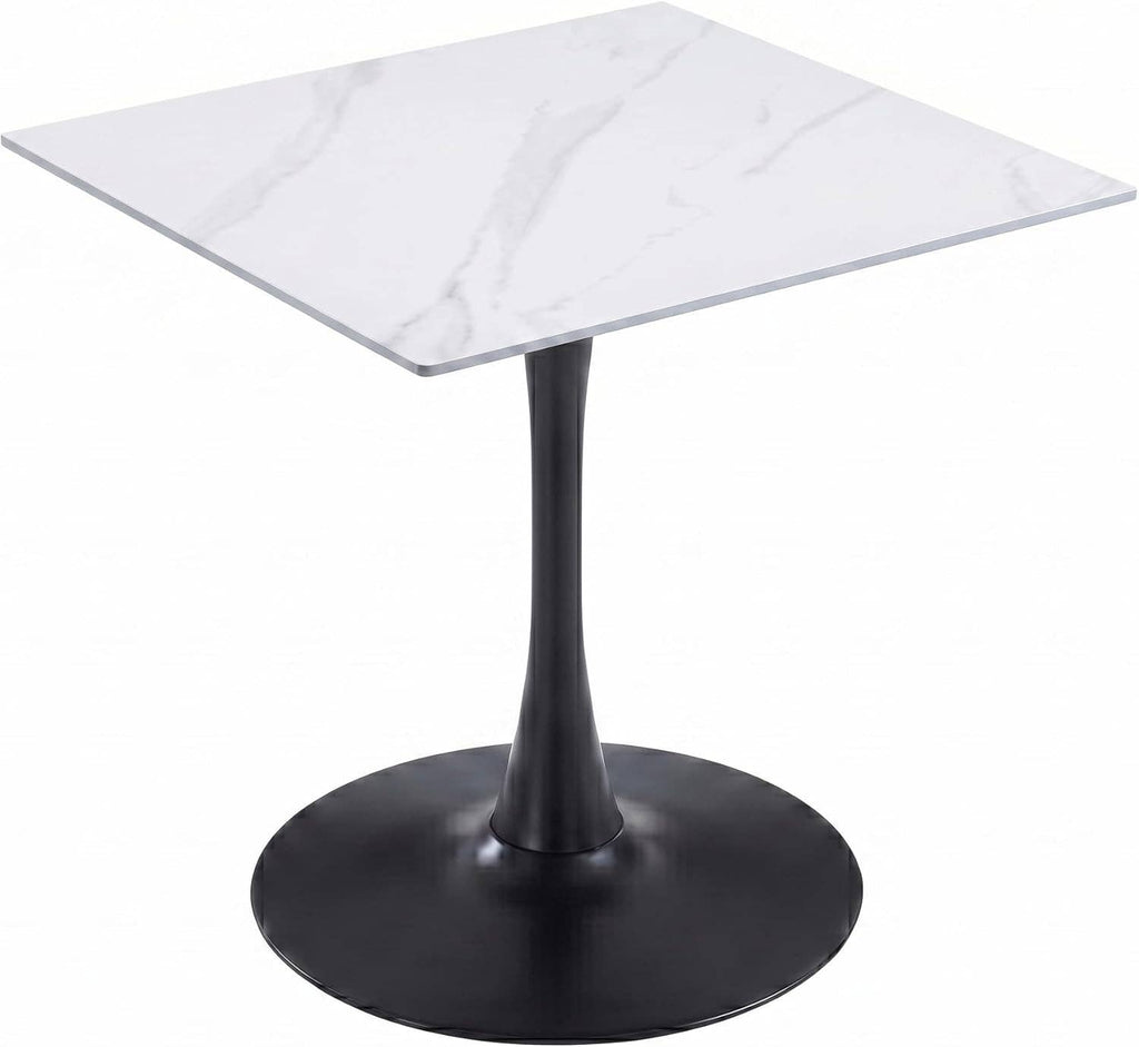 Bristol Sintered Stone Dining Table - Square Modern: Black / Black