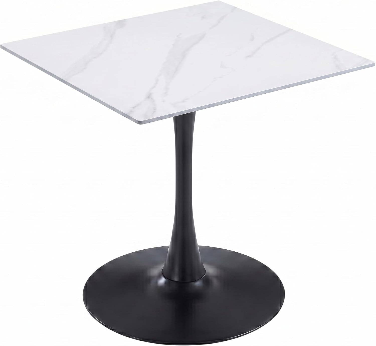 Bristol Sintered Stone Dining Table - Square Modern: Black / Black