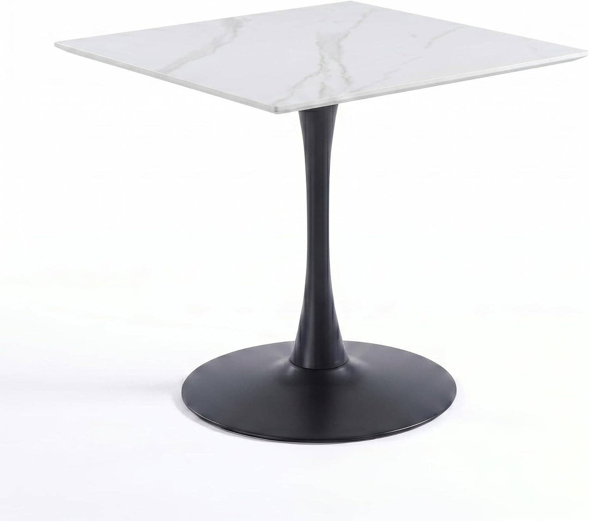 Bristol Sintered Stone Dining Table - Square Modern: Black / Black