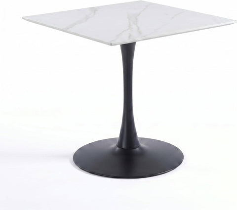 Bristol Sintered Stone Dining Table - Square Modern: Black / Black