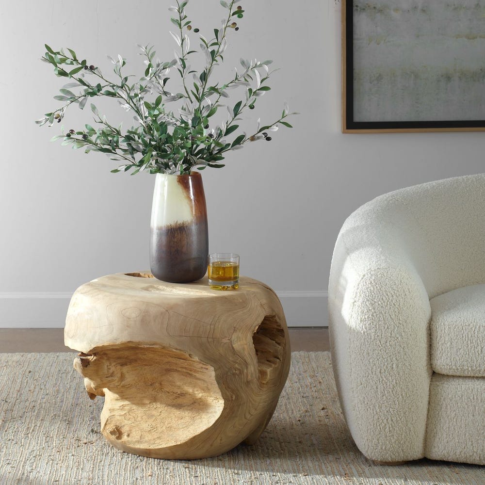 Sola Side Table, Bleached