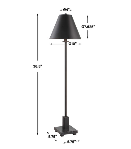 PILOT BUFFET LAMP, Black