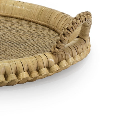 KENIS BRAIDED ROUND TRAY, NATURAL