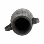 Black 15 in. Dolomite Amphora Weathered Vase