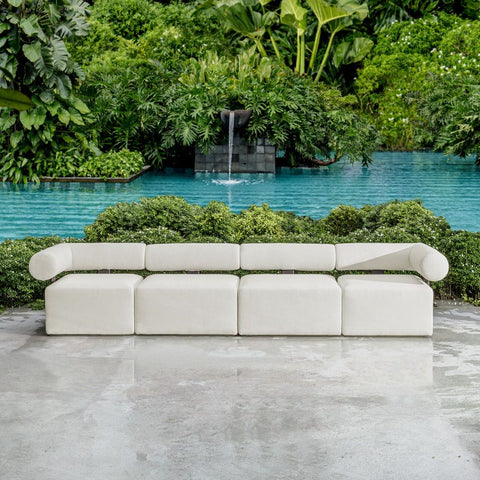 Bolster Back Outdoor Sofa, Corner