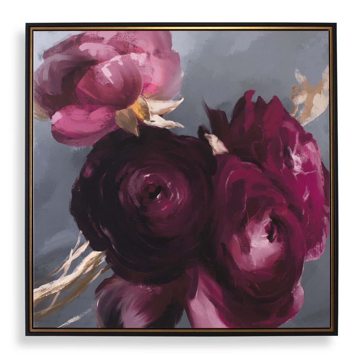 Plum Ranculus Framed Canvas