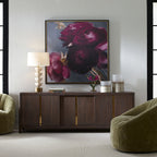 Plum Ranculus Framed Canvas