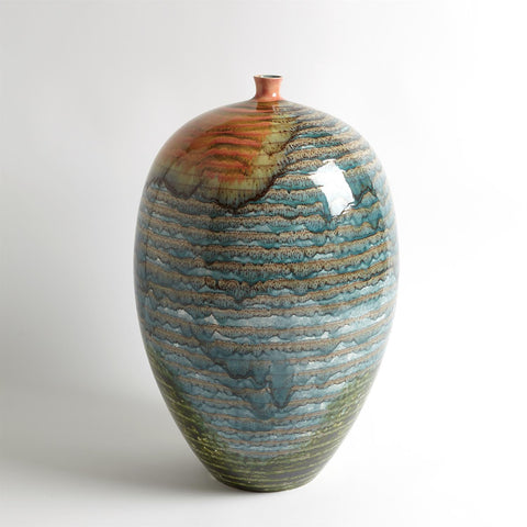 WATERCOLOR RINGED VESSEL - Hedi's Furniture