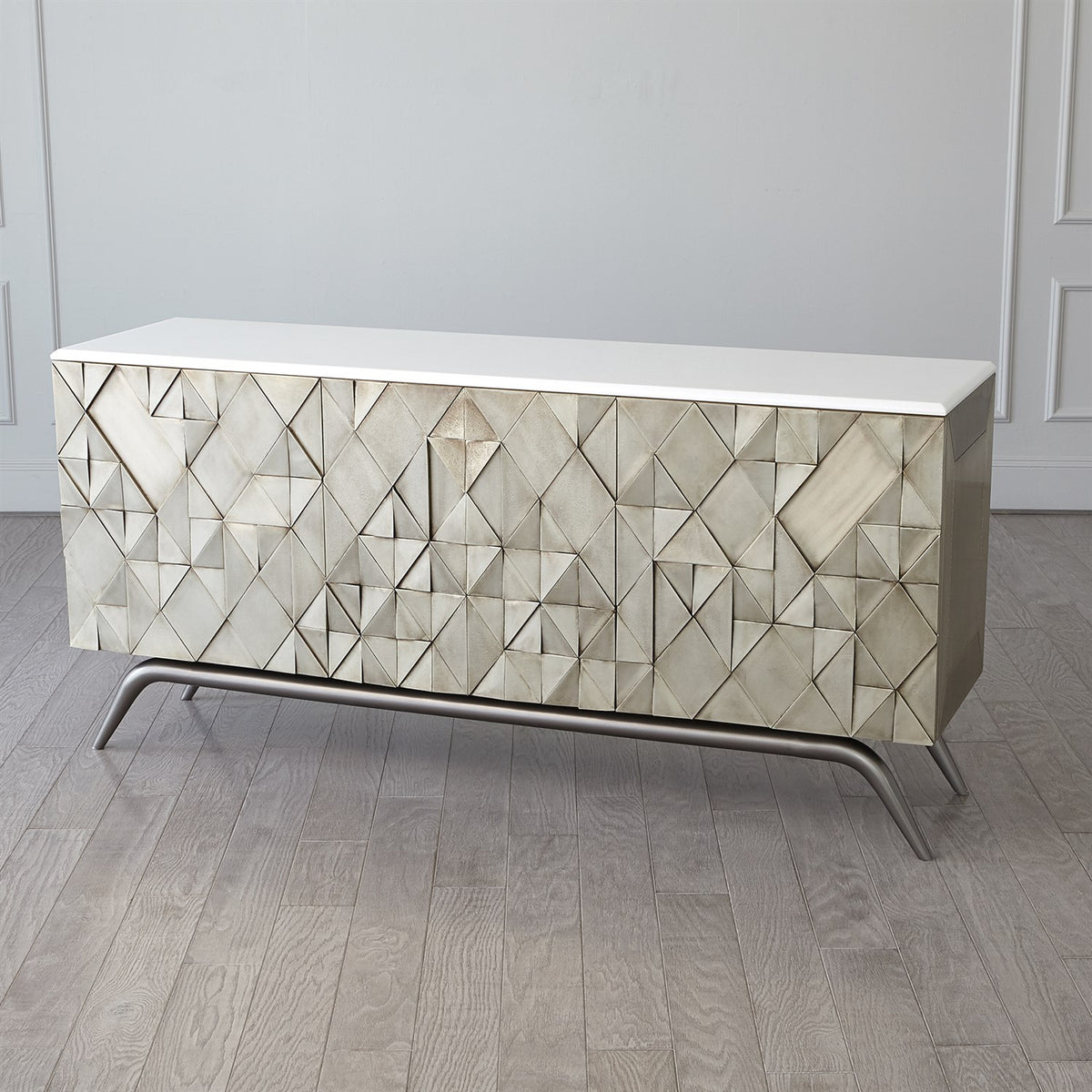 Triangle Cabinet-Silver