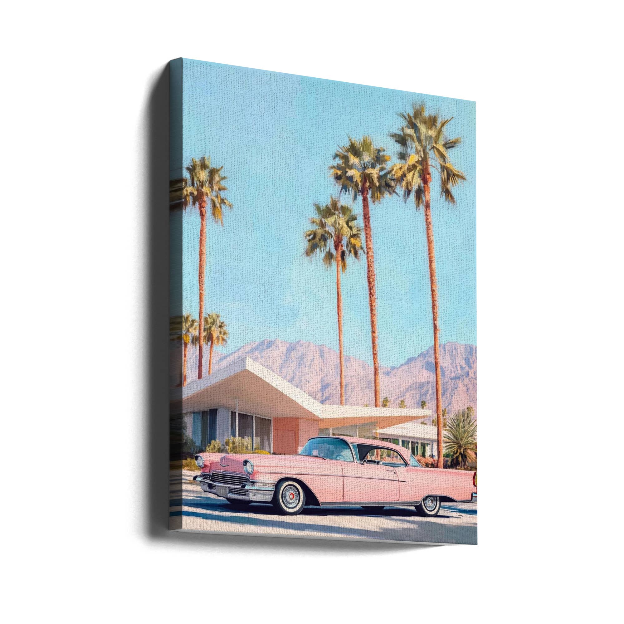 "California Vintage Car" Wall Art by Melloi Art Prints: Wrapped Canvas / 48"H x 36 "W