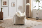 2-Seat Giant Faux Fur Bean Bag Couch ( 6 Colors) No Assembly: White