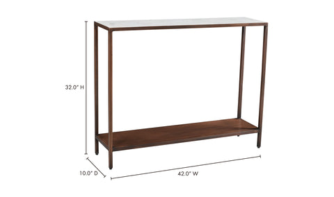 Bottego Console Table Antique Copper